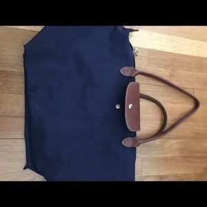 Longchamp Le Pliage Large Navy Tote